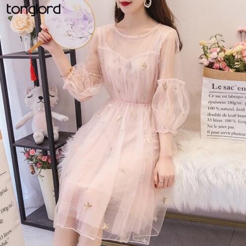 2021 Mech Sequins Chiffon Two Piece Suits Dresses Women Summer Short Sleeve Party Mini Dresses Female Vestidos Plus Size S-5XL