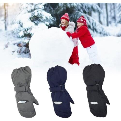 Winter Children Ski Windstopers Gloves Thermal Warm Gloves Warmer For Skiing Riding Fluff Comfortable Glove Thickening