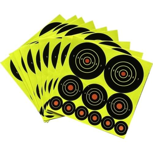 10Pcs Splatter Target Stickers Multi-Model Combination Adhesive Reactivity Firing Target