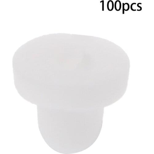 100PCS Anti-Pain Earring Back Pads Silicone Cushion for Clip on Earrings White Accessories
