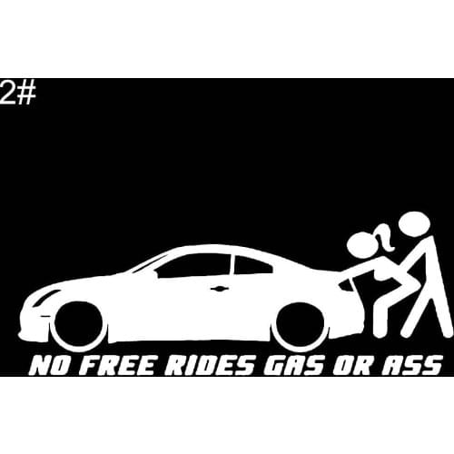 2020 Car Sticker Funny No Free Rides Gas or Ass Car Vehicle Reflective Decals Sticker Decoration car accessories