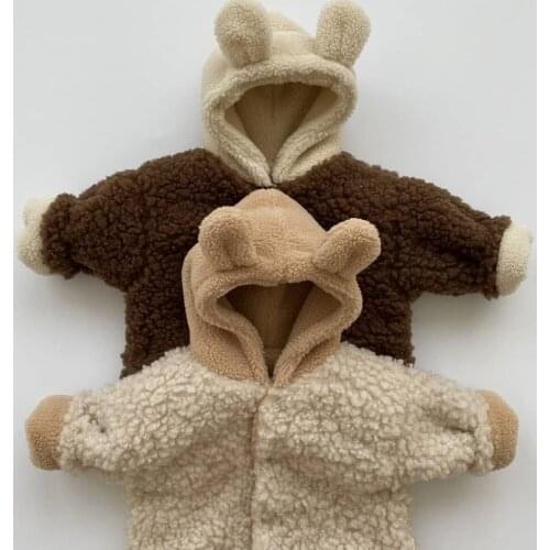 2020 Winter Girls Boys Lamb Wool Coats Child Down Jacket Hooded Outdoor Thicken Warm Kids Snow Wear Jacket On Both Sides