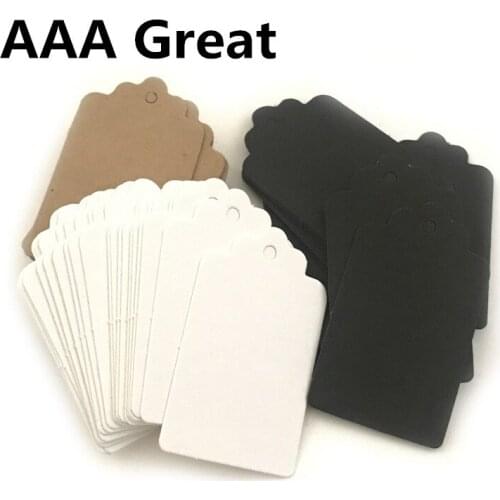 AAA Great 300Pcs/Lot Blank Greeting Card Kraft Paper Card Blank Postcard Handmade Wedding Party Lable Tags Christmas Gifts Cards