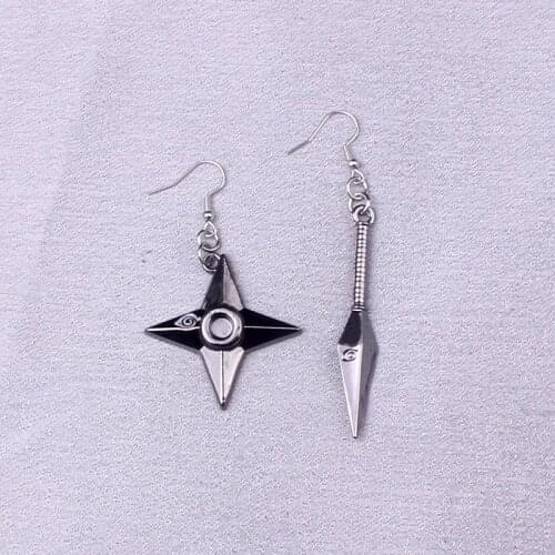 Anime Earrings Cosplay Prop Akatsuki Kunai Shuriken Personality Darts Earring Accessories