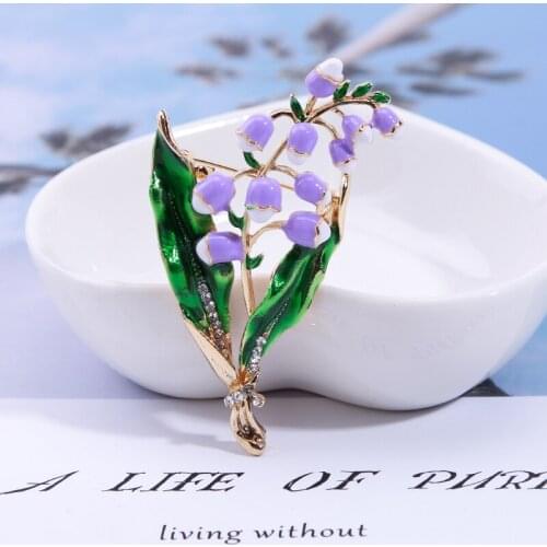 Beadsland Alloy Inlaid Rhinestone Brooch Campanula Modeling Fashionable High-end Clothing Accessories Pin Woman Gift MM-443