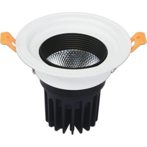 Free shipping 15 degree Dimmable 5w 7w 10w 15w 20w 30w cob led spot down light AC85-265V 2 years warranty