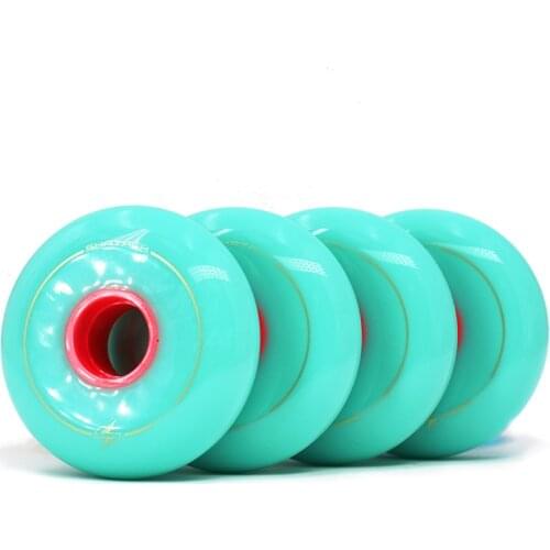 83A Turquoise Skate Roller Wheel Skate Wheels Flat Flower Figure High Strength Inline Skate Wheels Scroll Wheel 64/68/72/76/80MM