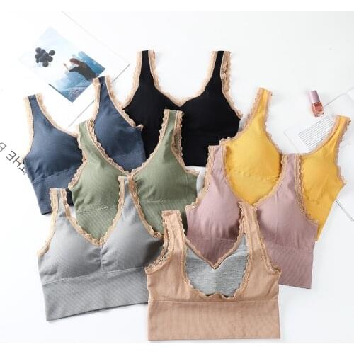 Linbaiway Bralette Sports Bra Vest for Women Sexy Lingerie Push Up Wireless Underwear Girls Sleeping Padded Tube Cropped Tops