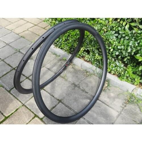 FLX-RIM-C13 : 25mm width - 3k Carbon Matt Cycling road bike 700c Clincher wheel rim 38mm ( Basalt Brake Side )