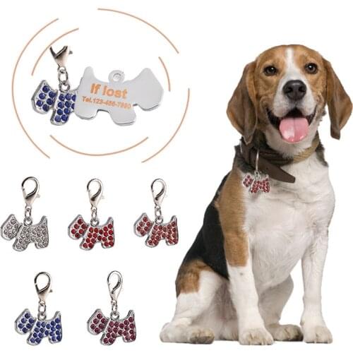 Personalized Engraving Anti-lost Dog ID Tag Identification Customized Pet Name Puppy Collar Dog Cat Bone Tags Pet Supplies