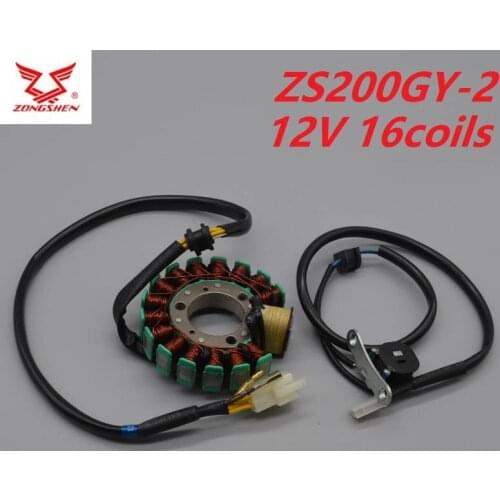 Magneto coil zongshen motorcycle stator ZS200GY LZX200GY-2 12V 16coils 18coils zs250gs Electronic Trigger part free shipping