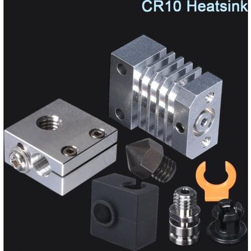 CR10 Heatsink Upgrade Kit All Metal Hotend For CR10 Ender3 Titanium Heat Breaker Micro Swiss Radiator Pipe 3D Printer Extruder