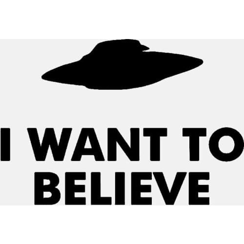 Creative Design #I WANT TO BELIEVE Aliens UFO Vinyl Decal Car Sticker Waterproof Decal Scratch-proof Vinyl Material Decoration