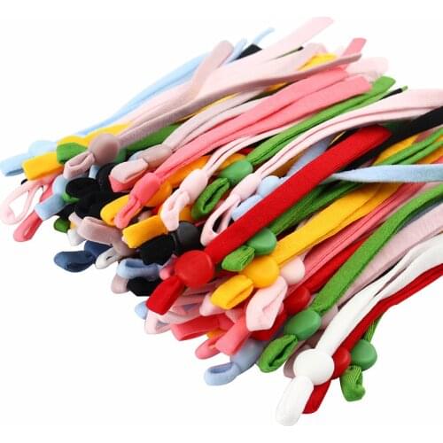 100Pcs Flat Mask Elastic Band Rubber Rope Ear Hanging Rope Adjustable DIY Soft Black White Elastic Sewing Mask Craft Accessories