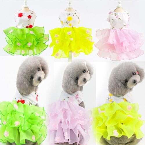 Summer clothing pet clothes supplies dog princess skirt, mesh yarn dress
