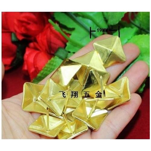 Hardware Antique iron gold nail Decorative Upholstery Nail Jewelry Gift Box Sofa Decorative Tacks Doornail 19MM*20MM