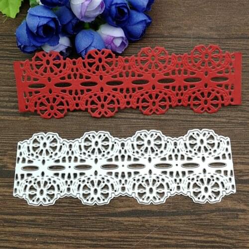 Lace Flower Edge Border Metal Cutting Dies Stencils For Card Making Decorative Embossing Suit Paper Cards Stamp DIY