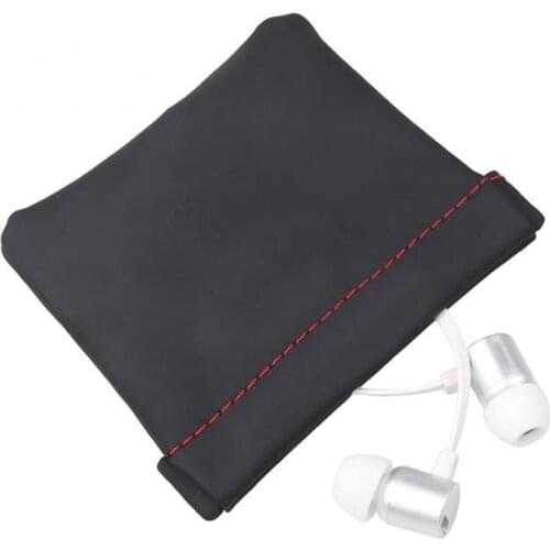 Mini Portable PU Leather Earphone Bag Headphone Accessories Storage Mini Earbuds Protective Package Case