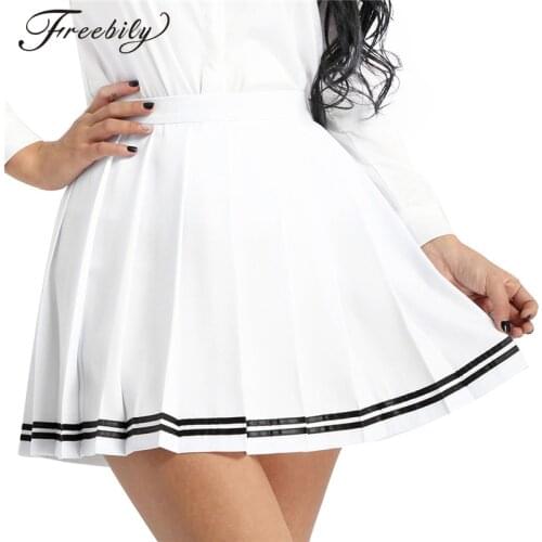 Women Girls School Uniforms Japan High Waisted Pleated Mini Shorts Sport Skirts Cosplay Costumes Role Play Party Skirts