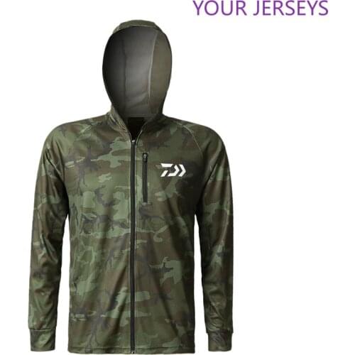 2022 NEW DAIWA Fishing Clothes Men Long Sleeve Hooded Camouflage Plus Size Cycling Camping Shirts DAWA Jackets