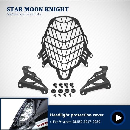 For SUZUKI V-strom DL650 V-STROM 650 2017 2018 2019 2020 Motorcycle Headlight Head Light Guard Protector Cover Protection Grill
