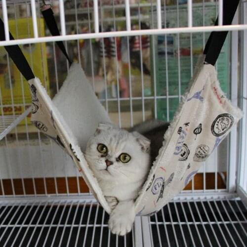 7 Patterns Hanging Cat Bed Pet Kitten Cage 1PC Cat Blankets Cloth Pet Products Cat Hammock Warm Cover Bag