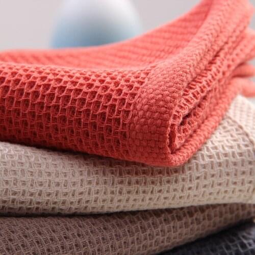 100% Cotton Towel Gauze Honeycomb Towel Water-absorbing Breathable Home Bathroom Quick Dry Soft Skin-friendly Thick Durable