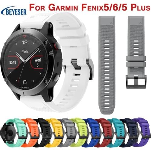 22mm Smart Watch Band Straps For Garmin Fenix 5/6/ 6Pro/6Sapphire/ 5Plus/Forerunner 945 Quick Release Strap Silicone Bracelet