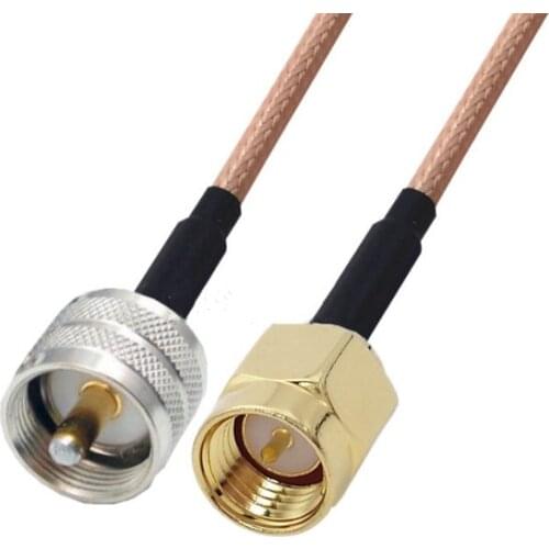 RG316 Jumper cable SMA Male to UHF PL-259 Male adapter UHF-SMA Connector RF Coaxial Coax Cable