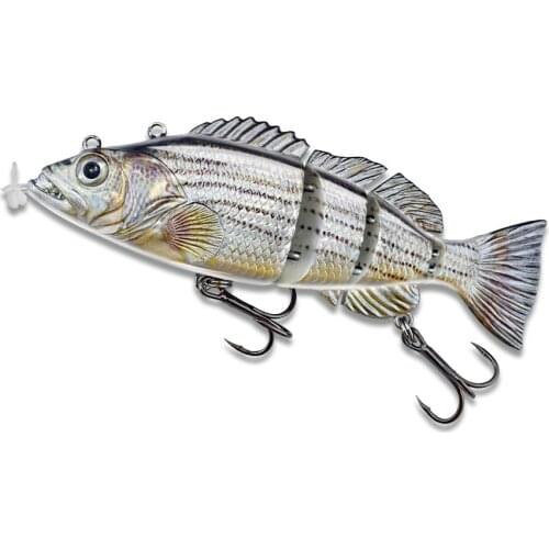 Robotic Multi Jointed Bait Electric Lure Bass Wobblers Led Light For 4 Segement Fishing Swimbait Artificial Hard Rechargeable