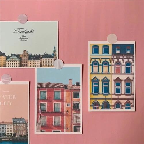 Pink Retro Card Small Poster Wall Decoration Greeting Postcard Greeting Cards Gift New Years Postcards