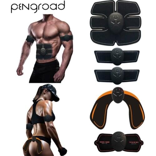 Abdominal Muscles Stimulator EMS Body Arm Hip Exerciser Slimming Belt Vibration Fitness Massager Machine Fat Burning Equipment