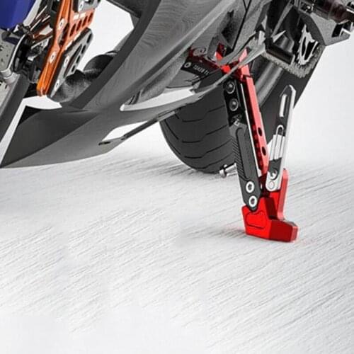 Universal Motorcycle CNC Motorcycle Side Stand Leg Kickstand Clamp Adjustable 10-60mm Black Universal Accessories
