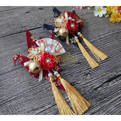 Japanese Kimono Lolita Dress Hairpin Woman Hair Clip for Cosplay Hair Accessories Headdress Beautiful Hand-made Headwear