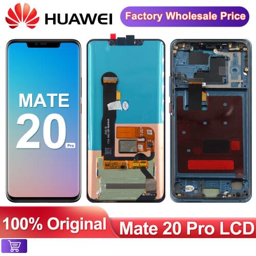 6.39'' Super AMOLED For Huawei Mate 20 Pro LCD Display Touch Screen Digitizer Assembly Repair With frame With fingerprint