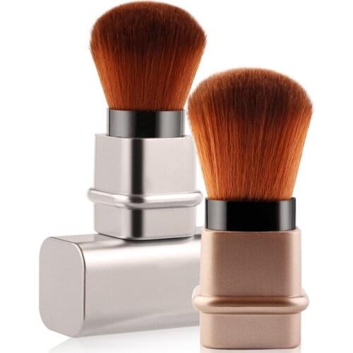 1Pc Retractable Makeup Brush Blush Brush Powder Brush Flexible Foundation Powder Makeup Brush Portable Cosmetic Make Up Tool