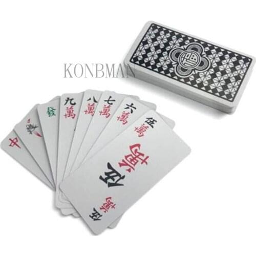 144 Sheets/set of Mahjong Card Game Dormitory Bedroom Portable Household Poker Paper Mini Entertainment Party Holiday Game