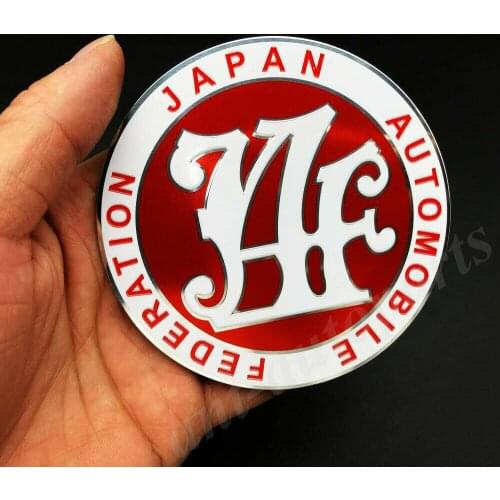 20pcs Metal Red JAF Japan Automobile Federation JDM Car Trunk Emblem Badge Sticker