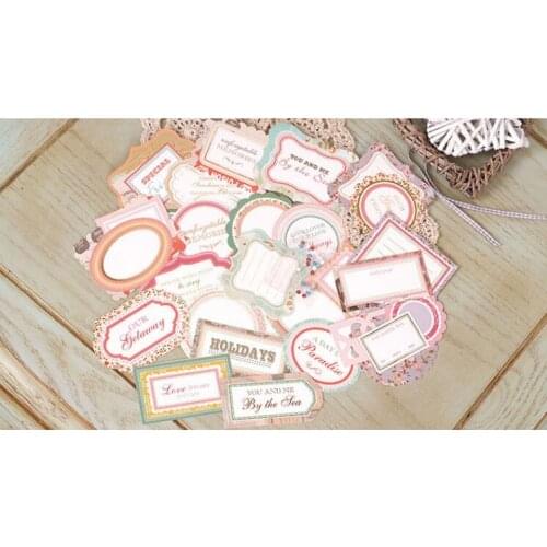 25pcs designer titles & quotes Cardstock Die Cut Stickers for Scrapbooking Happy Planner/Card Making/Journaling Project Craft