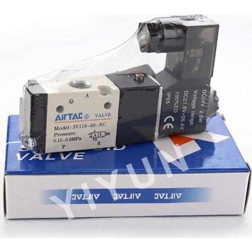3V110-M5 3V110-06 Pneumatic components AIRTAC original solenoid valves One year warranty