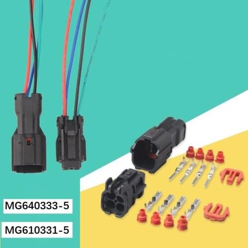 MG640333-5 MG610331-5Freeshipping 200sets DJ7041Y-2-11/21 4Pin AMP Car Electrical Wire Connectors for VW,BMW,Audi,Toyota,NISSAN