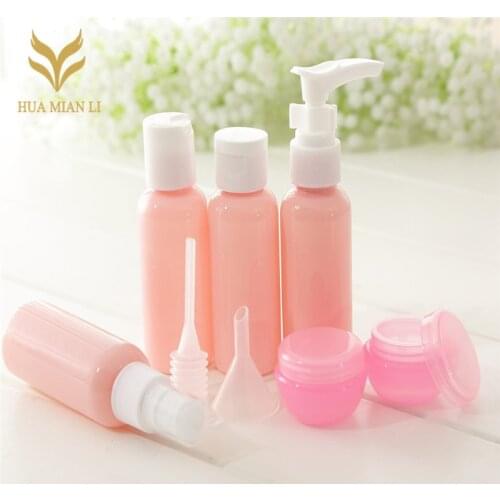 8Pcs/set Mini Clear Empty Container Travel Portable Shower Lotion Refillable Bottles Cosmetics Makeup Sample Jar Envase Plastico