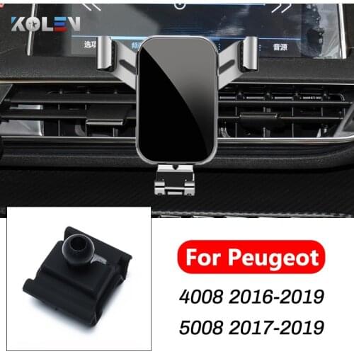 Car Mobile Phone Holder For Peugeot 4008 5008 2016-2019 Car Smart Phone GPS Air Vent Outlet Bracket Snap-type Navigation Stand