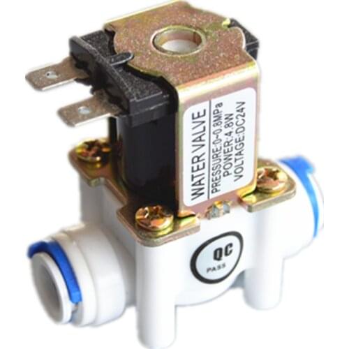 Free shipping 24Vdc New plastic solenoid valve water valve Normally closed 3/8" ID9.5mm RO water purifier parts
