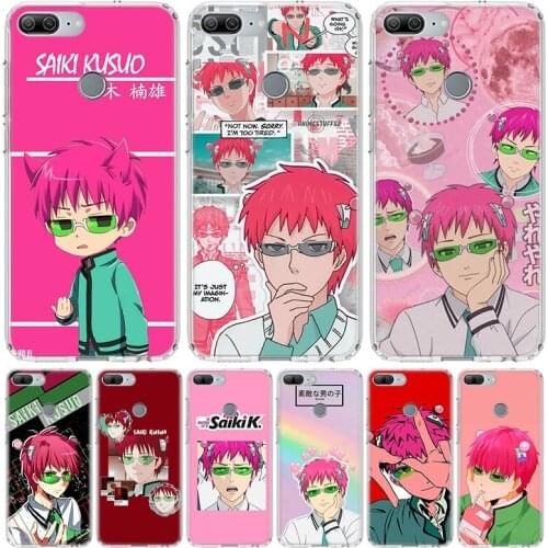The Disastrous Life of Saiki K Kusuo Phone Case for Huawei Honor 10 9 Lite Y9 Y5 Y6 Y7 2019 8X 8A 8S 7A 7X 10i 20i Pro V30 Art C