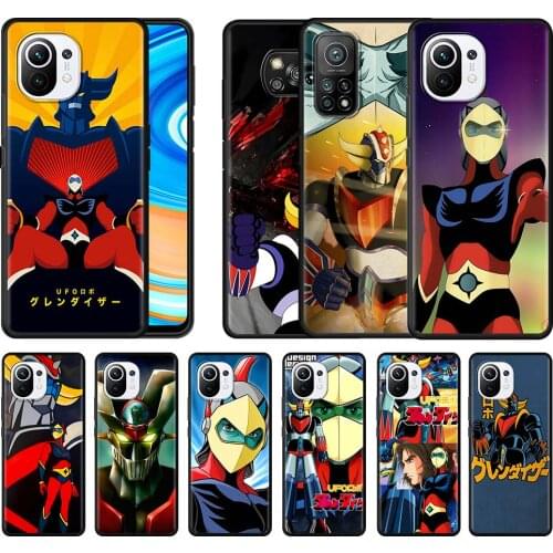 UFO Robot Goldorak Case For Xiaomi Mi Poco X3 NFC 10T Pro 5G 9T M3 11 Ultra Note 10 Lite 9 SE Black Soft Shell Phone Cover Capa