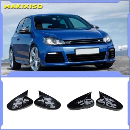 For Scirocco PASSAT Beetle 2009-2018 Black Door Side Wing Rearview Mirror Ox Horn Cover Cap Car Accessories