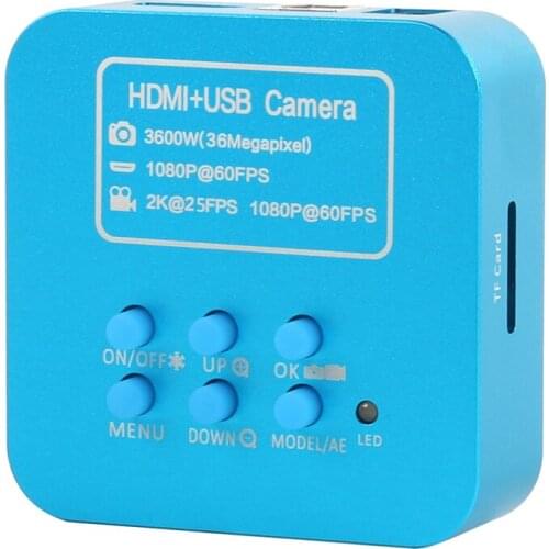 36MP FHD 2K 1080P 60FPS HDMI USB Digital Industrial 130x C Mount Lens Video Microscope Camera For Phone CPU PCB Soldering