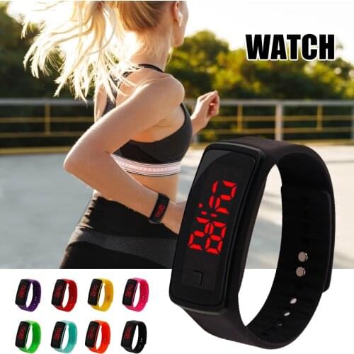 Digital Watch With Lcd Display Simple Operation Silicone Wrist Band Date Display For Kids Digital Watch Digital Watch Wristband