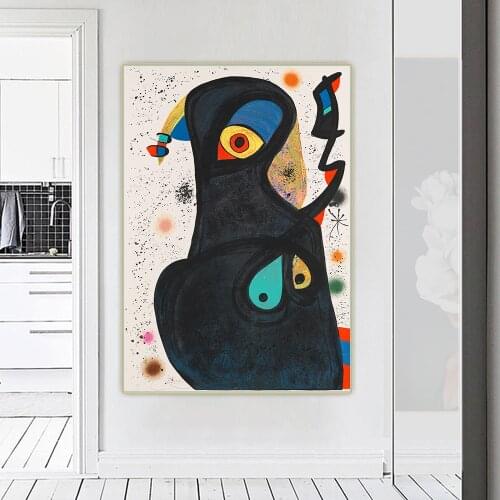 Citon Joan Miro《Vladimir,1975》Surrealism Canvas Art Oil Painting Artwork Poster Picture Background Wall Decor Home Decoration